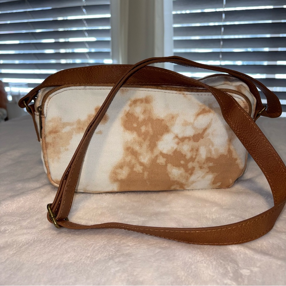 Thirty-One Brown and Cream Crossbody Bag
